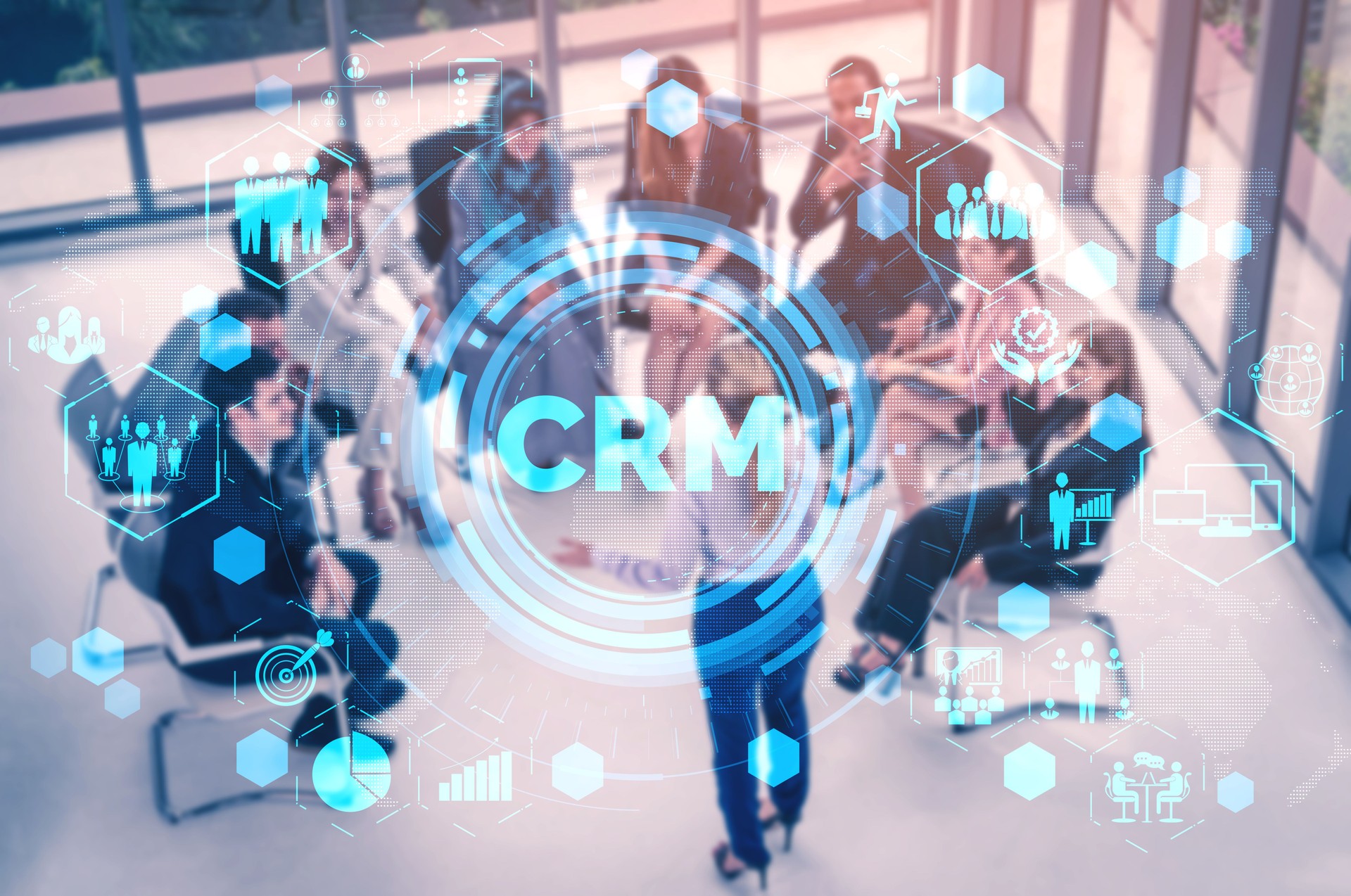 CRM Customer Relationship Management for business sales marketing system concept